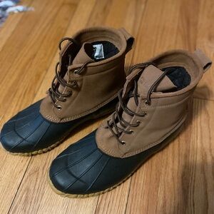 Mens Brown Rain & Snow Boots with Waterproof Design